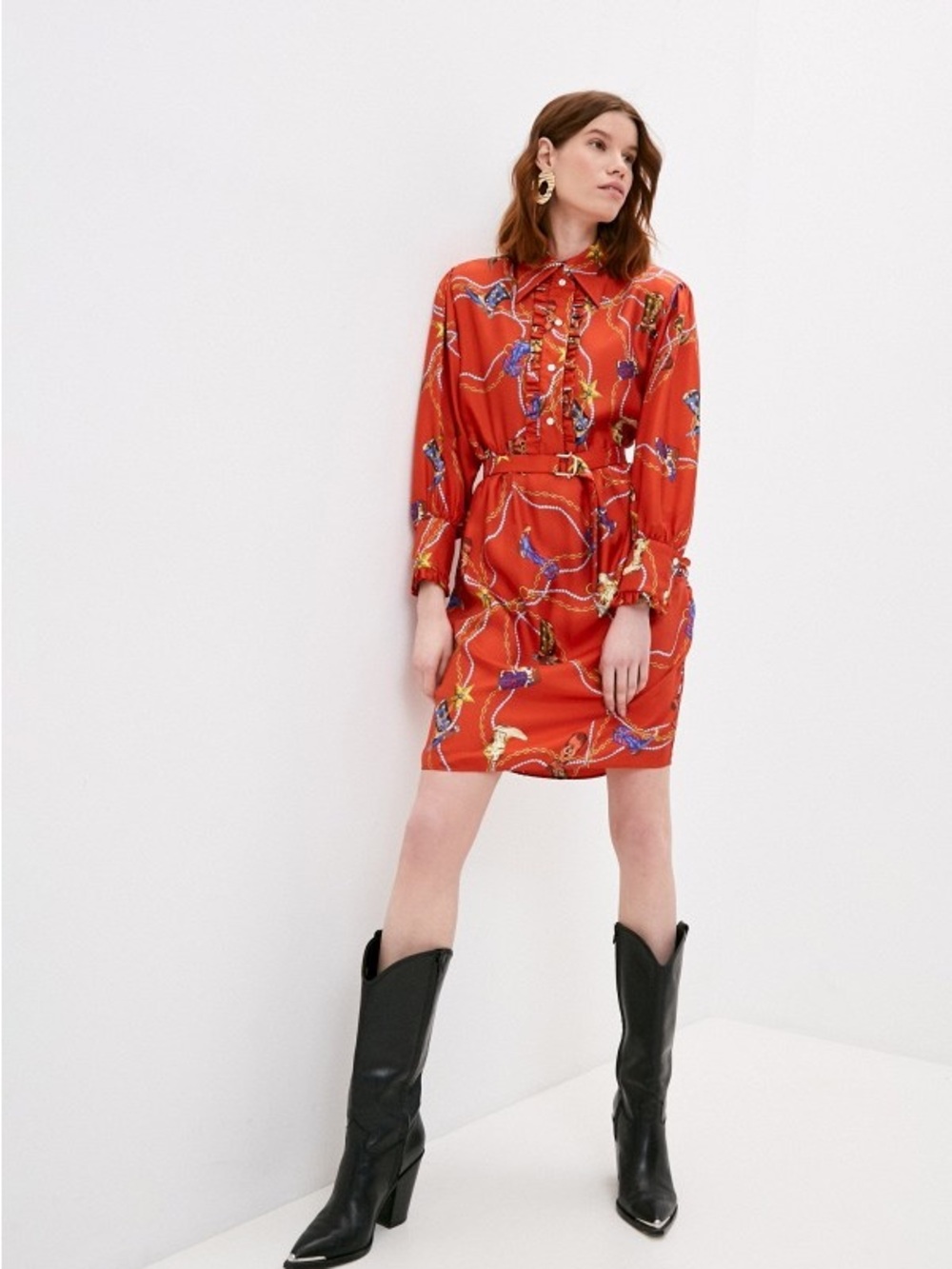 Sandro Bootsy Western Silk Dress